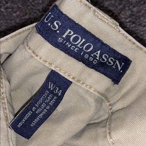 Tan polo shorts